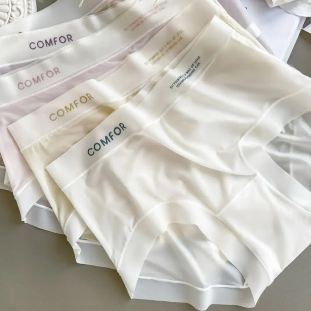 Women Ruffle Ice Silk Panties