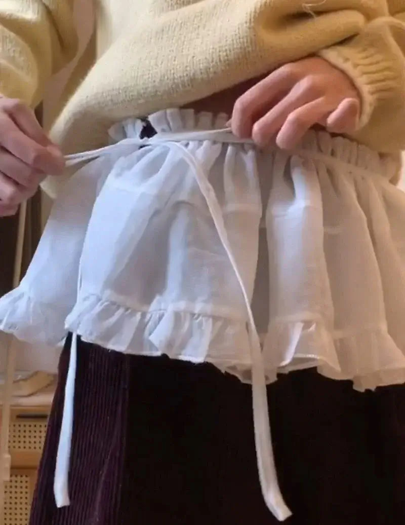 Women Y2K Lace Wrap Layered Skirt