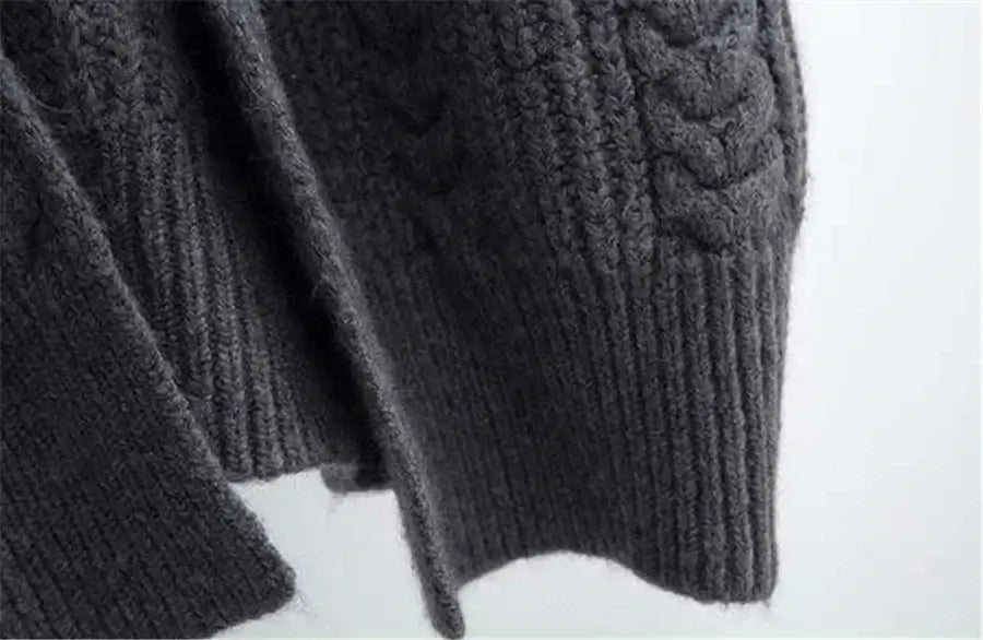 Women Hollow V-Neck Knit Cardigan