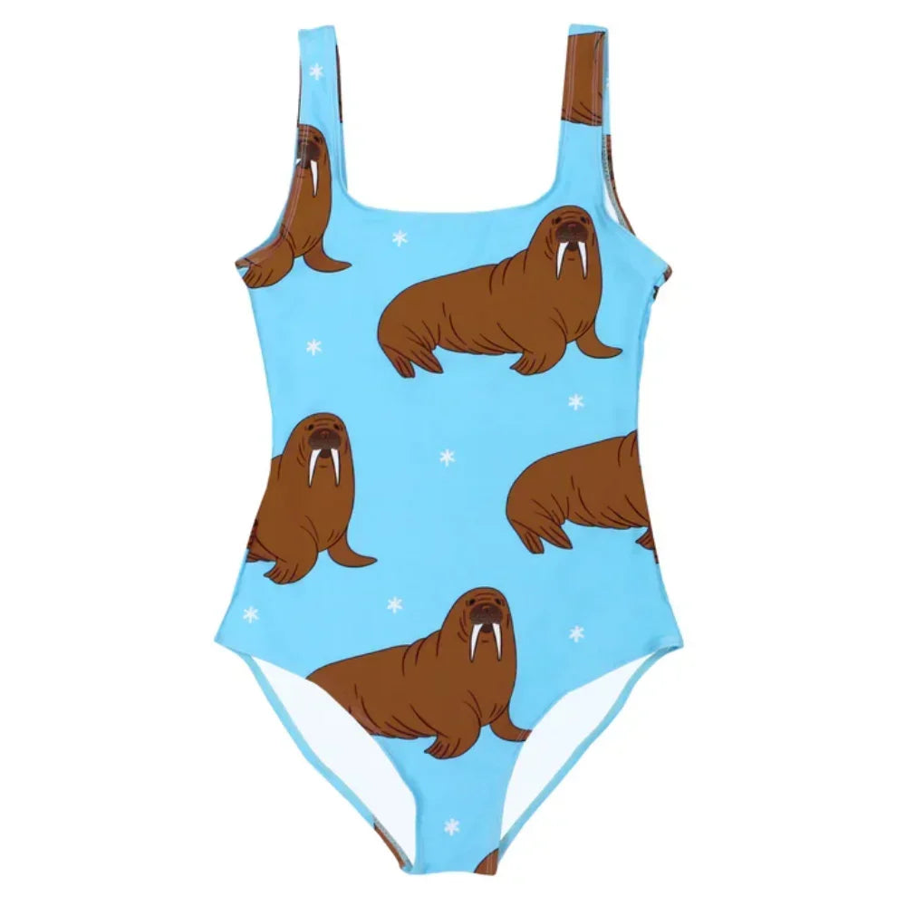 Simple Print Swimsuit