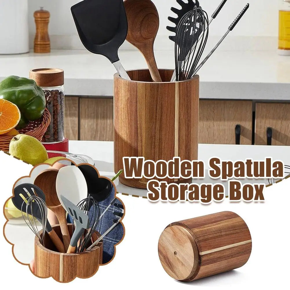 Wooden Kitchen Cutlery Storage Box