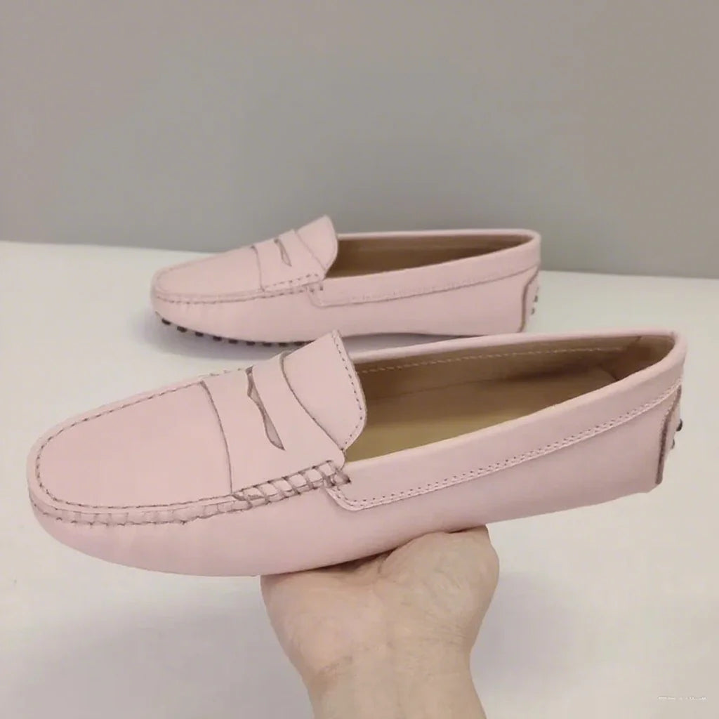 Women Flats 2025 Genuine Leather Slip-On Loafers