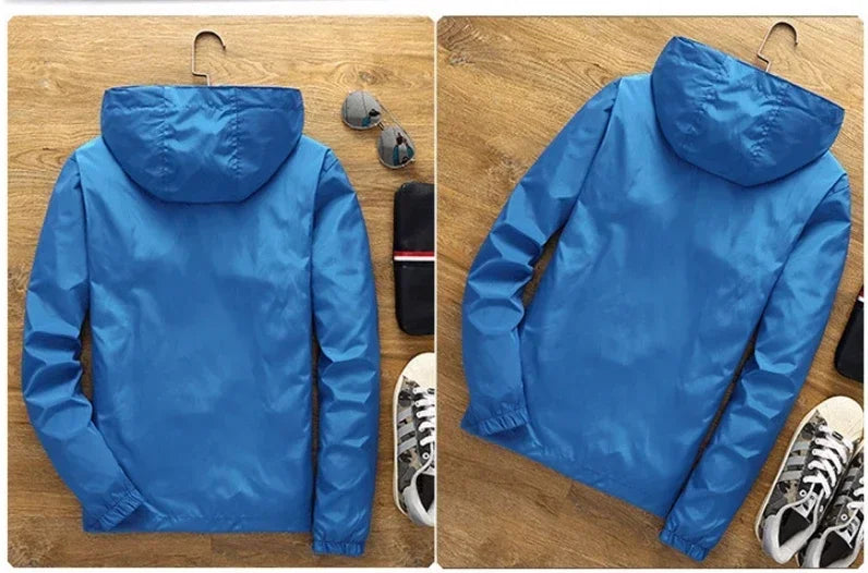 Men Lightweight Hooded Casual Jacket