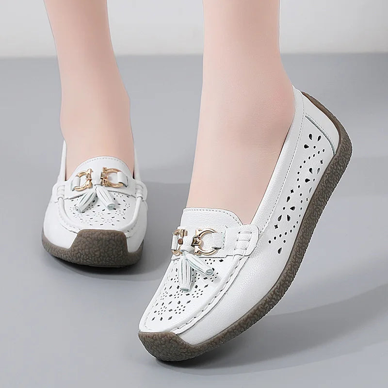 Round Toe Nurse Loafers – Soft Sole & Non-slip 2025