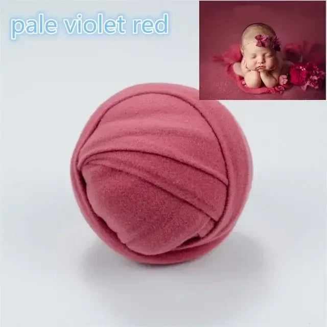 Pale violet red newborn photo shoot backdrop blanket, ideal for baby photography poses and props.