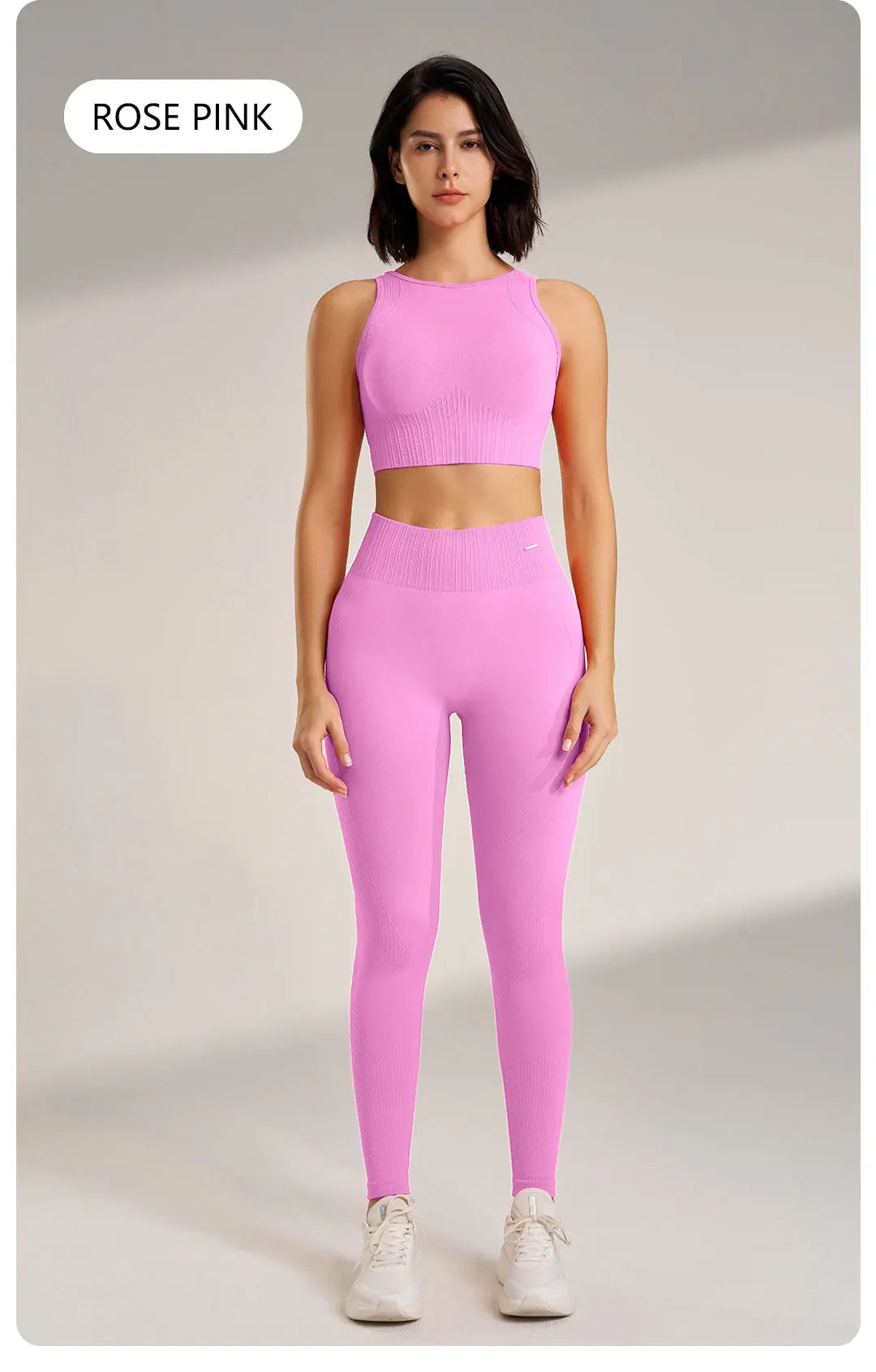 Women High Waist Leggings & Top Set