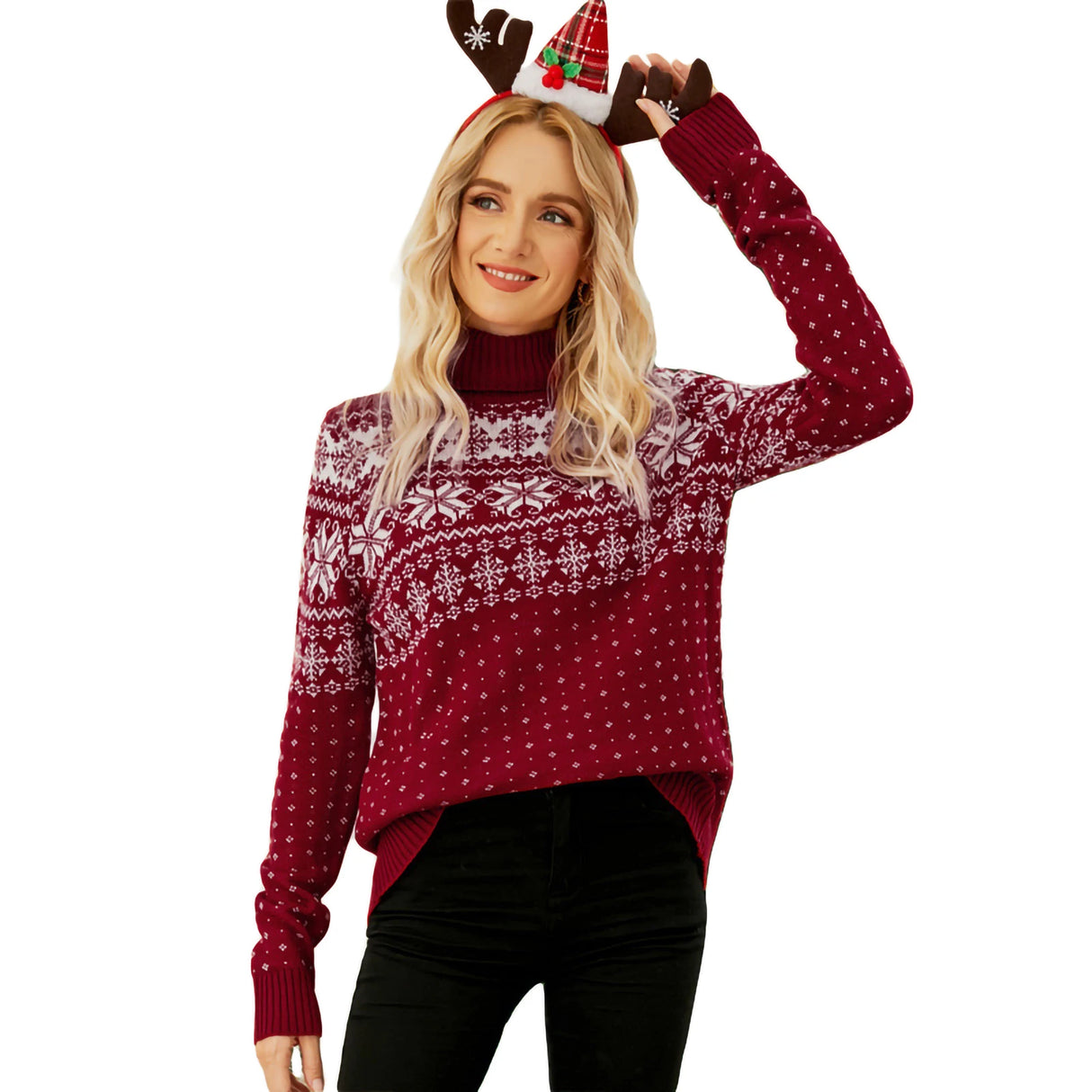 Women Christmas Print Sweater