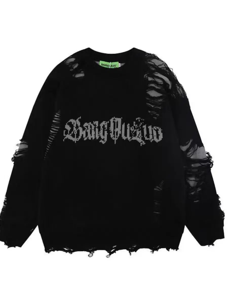 Unisex Hollow Hole Street Sweater