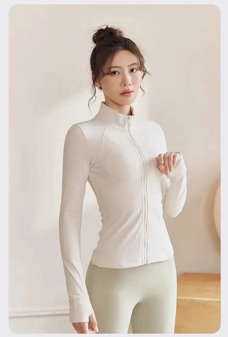 Women Long Sleeve Yoga Jacket