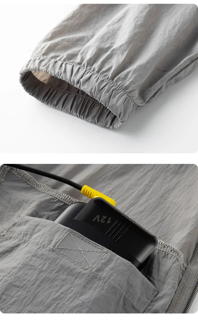 Men Cooling Fan USB Cotton Jacket