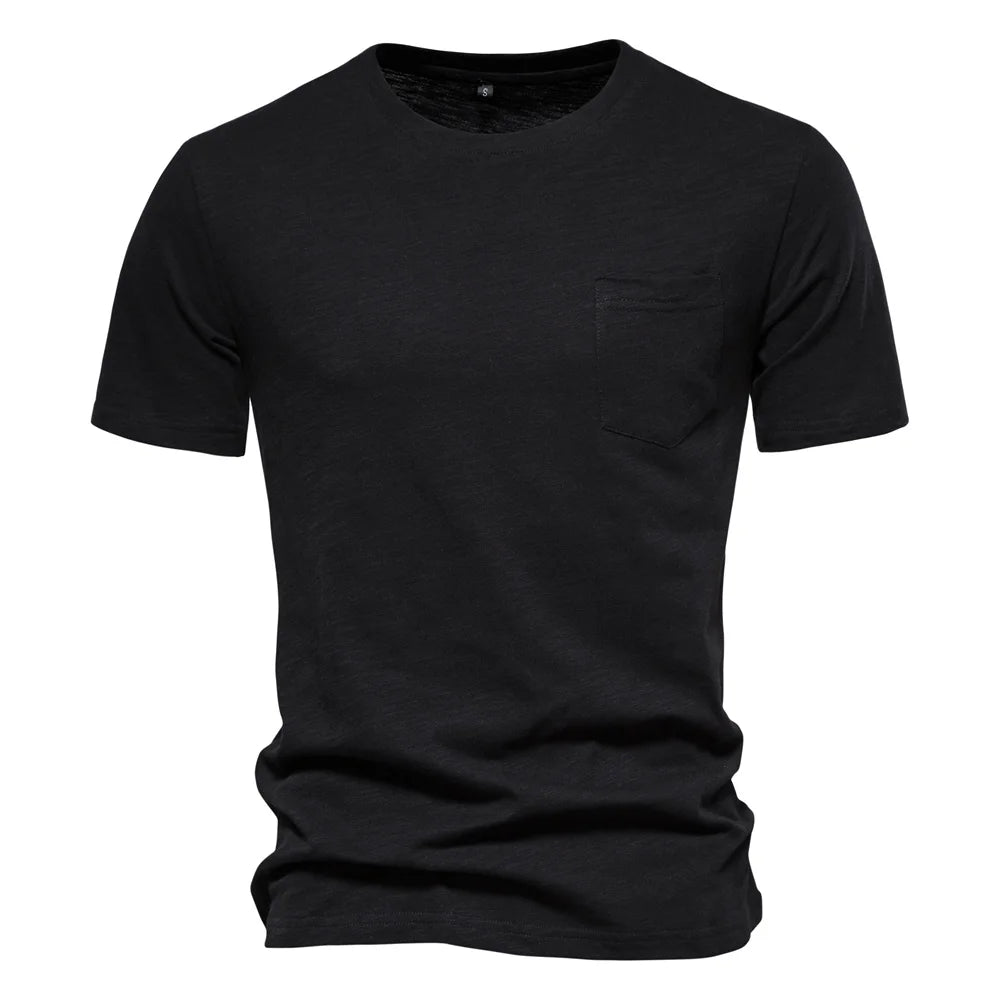 Men Cotton O-Neck Summer T-Shirt