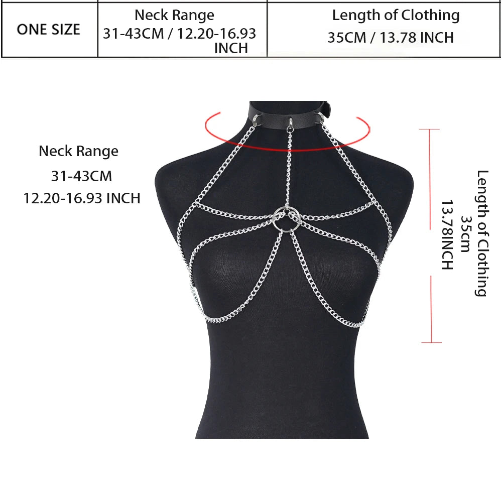 Women Chain Chest Harness