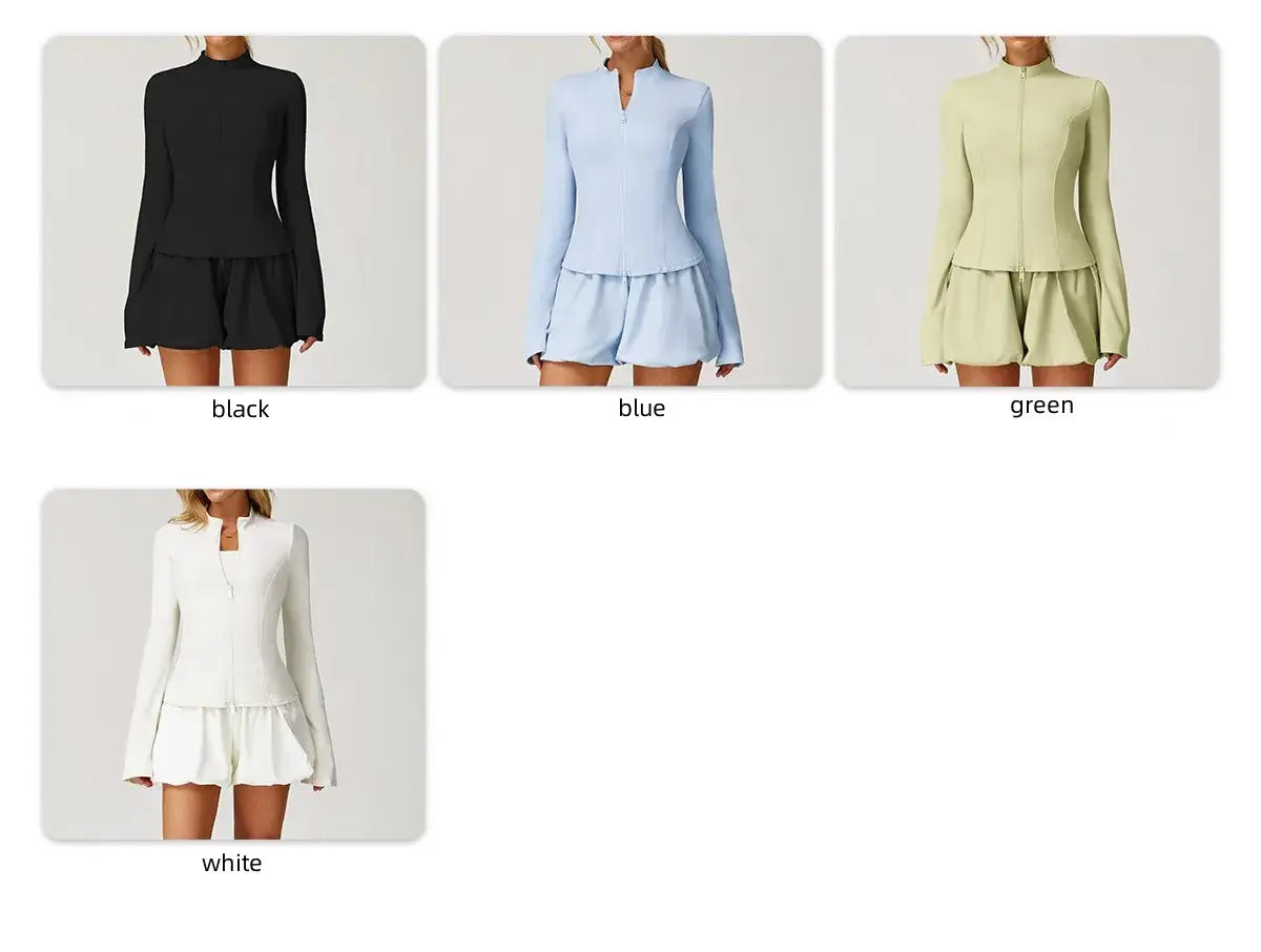 Women Stretch Slim Fit Training Jacket