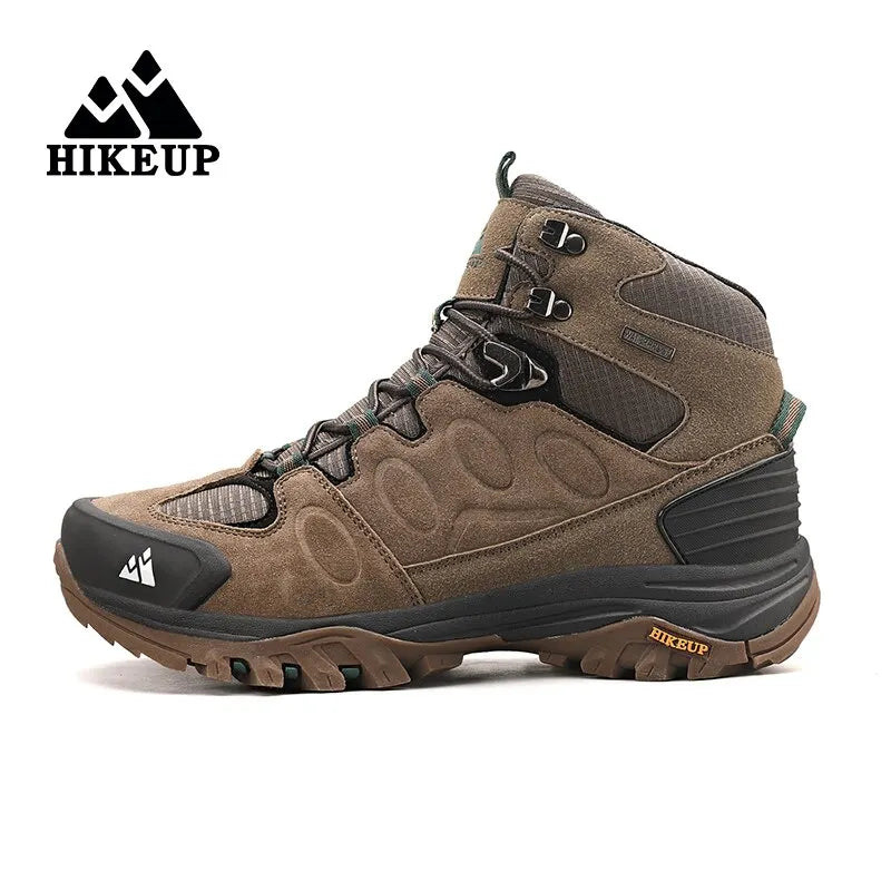 HIKEUP Men High Top Outdoor Hiking Boots