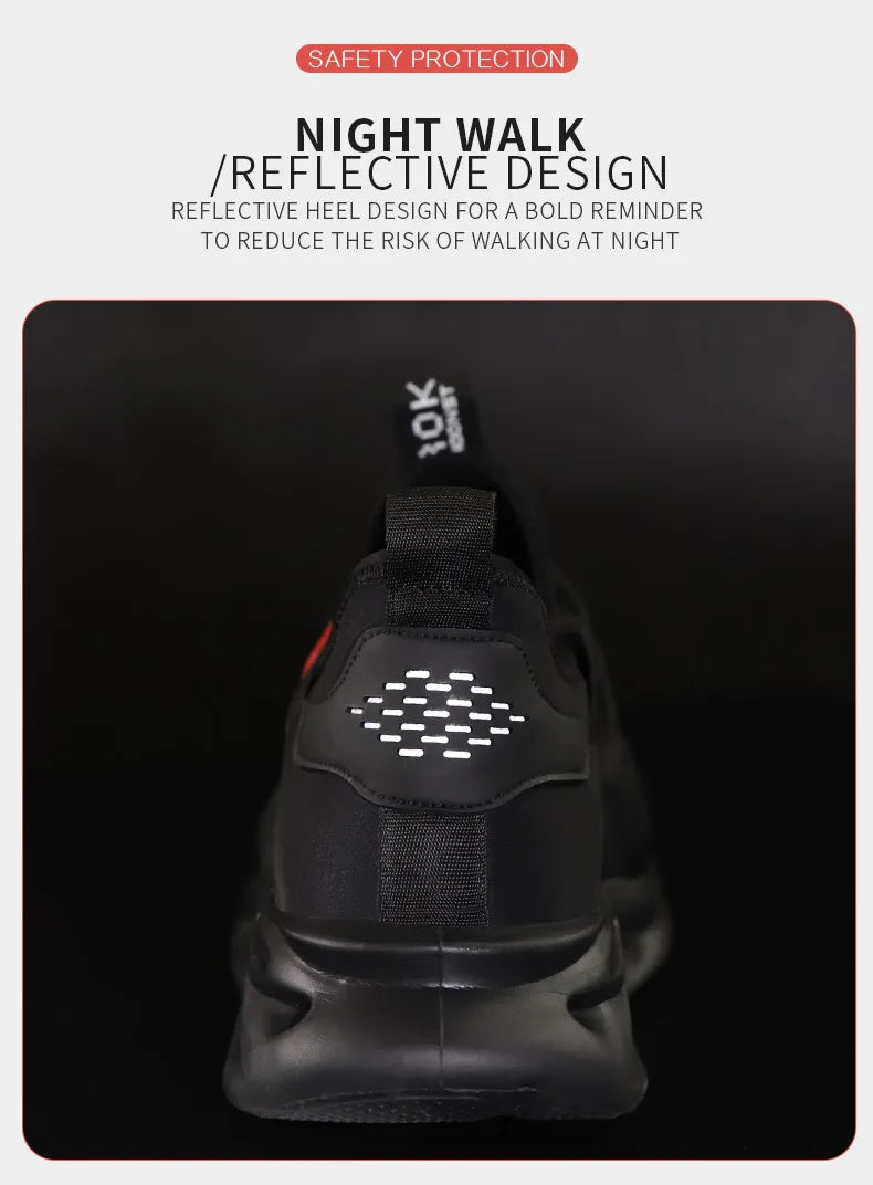 Women Safety Shoes Large Size Steel Toe Sneakers