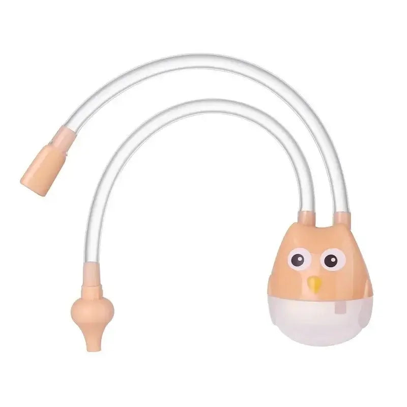 Owl nasal aspirator for newborns with silicone material and mouth suction, designed for babies aged 0-6 years.