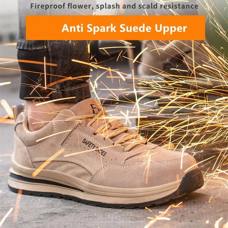 Women Safety Shoes Anti Puncture Work Sneakers