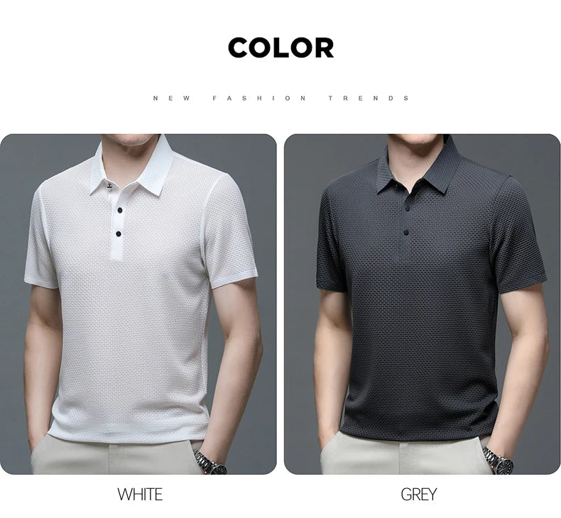 Men Ice Silk Polo Shirt