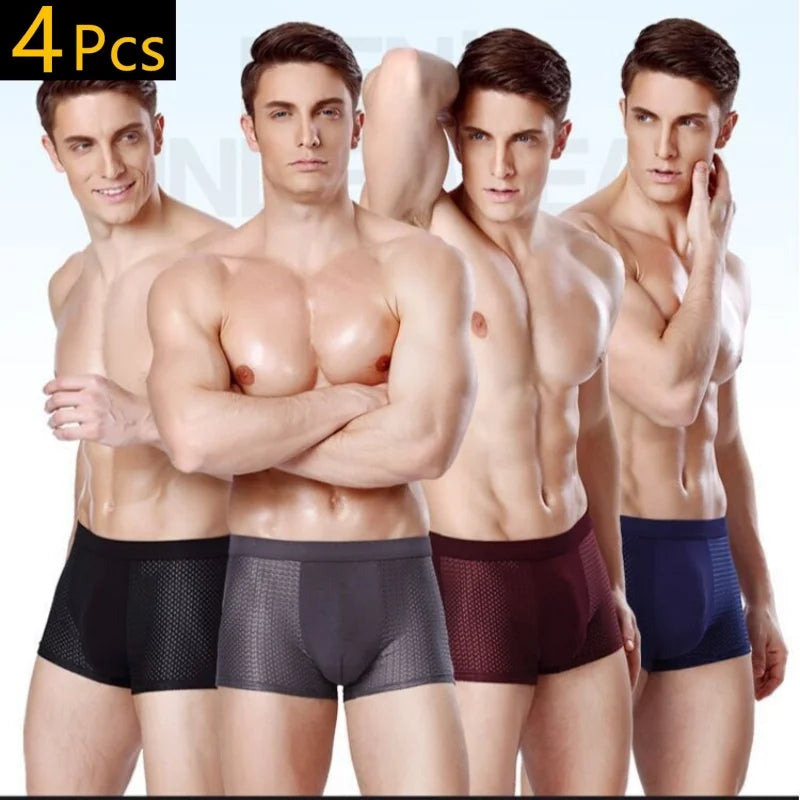Men's Plus Size Ice Silk Mesh Underwear