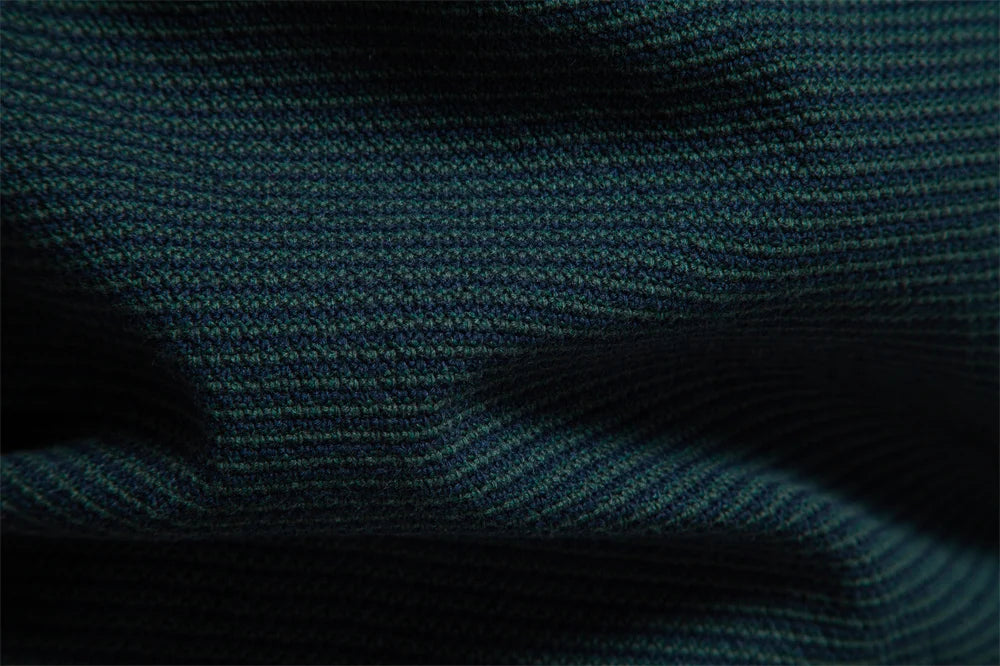 Men's Striped Cotton Turtleneck Sweater