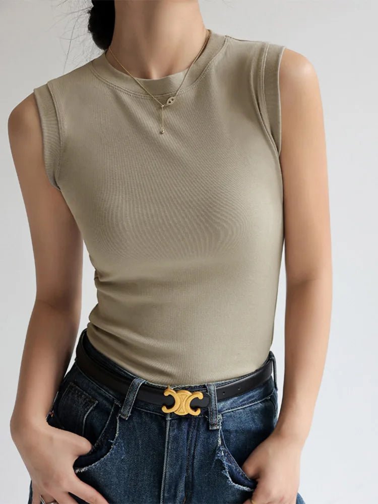 Colorful Round Neck Camisole Vest