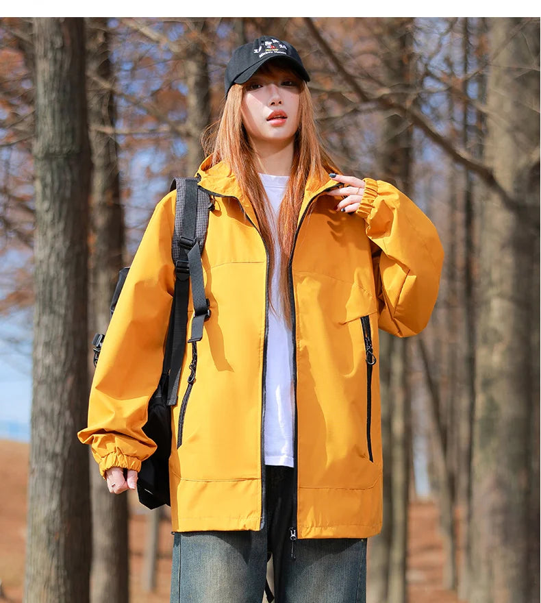 Outdoor Windproof Waterproof Hiking Hooded Jacket