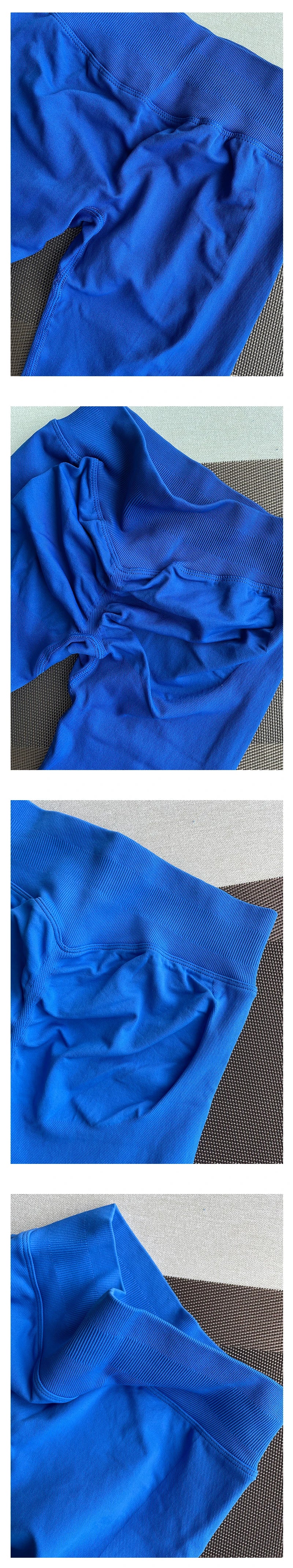 Women Seamless Ribbed Scrunch Yoga Leggings