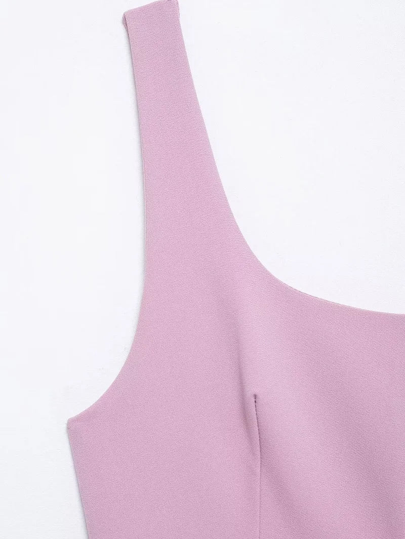 Women Pleated Backless Party Dress