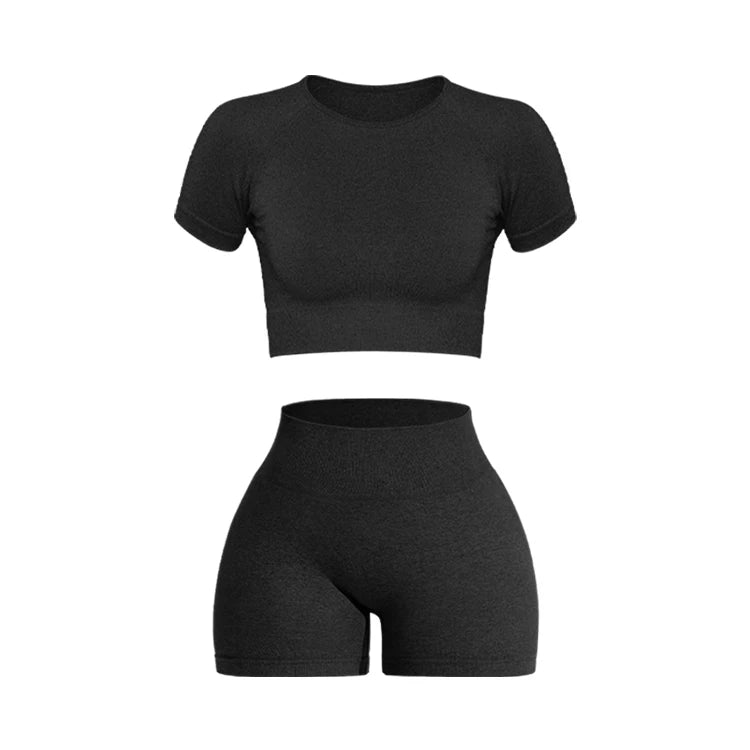 Women Seamless Ribbed Sports Set