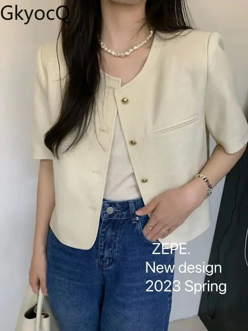 Korean Short Sleeve Summer Occasion Jacket