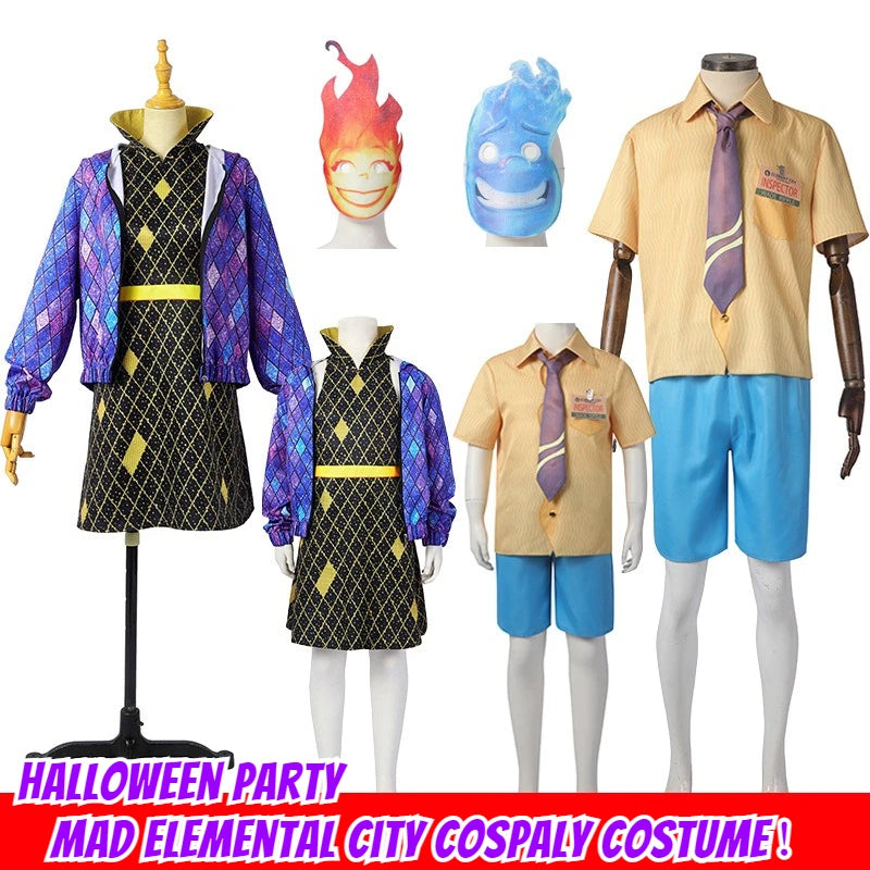 Disney Element City Fire Cosplay Dress