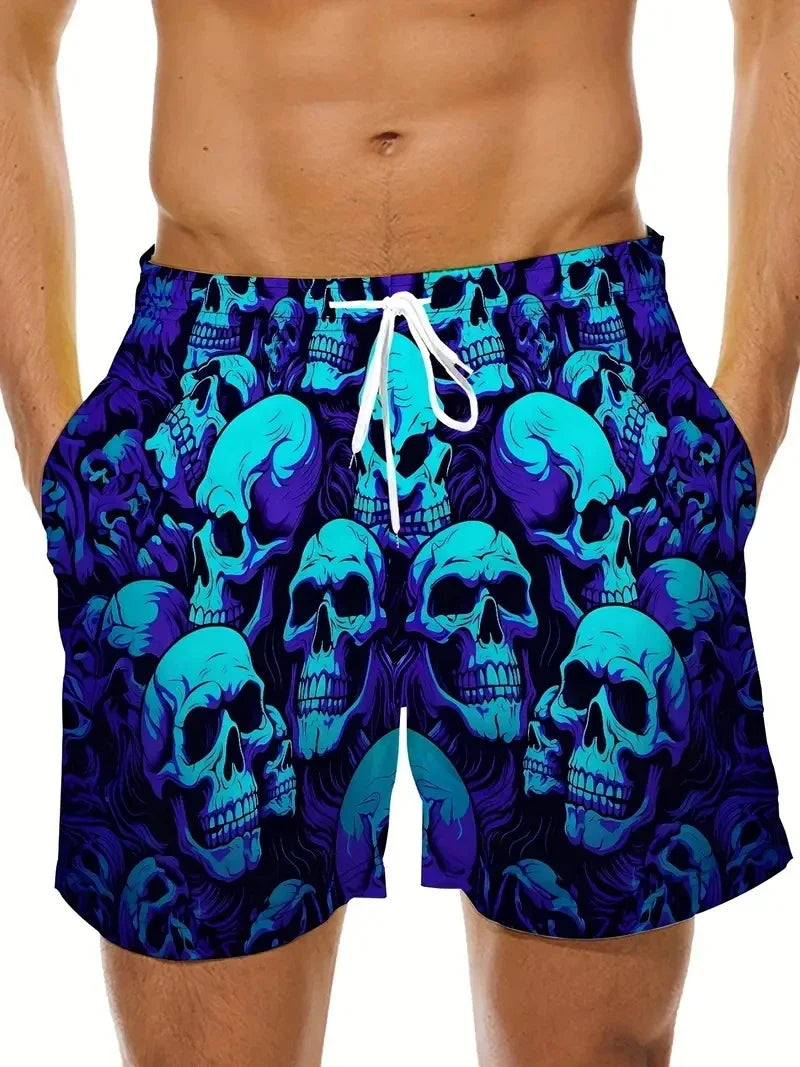 Men 3D Print Beach Shorts