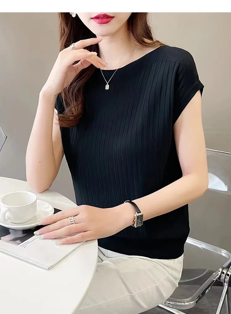 Women Summer Knit Blouse 2025