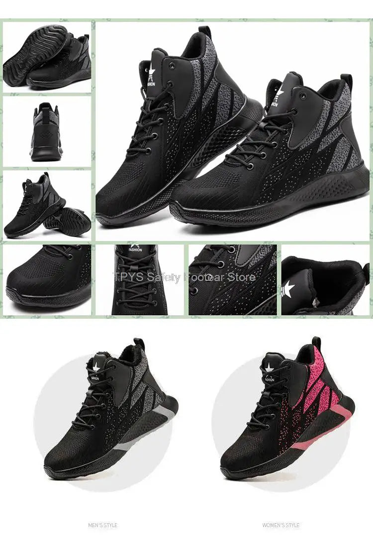 Men High Top Indestructible Safety Boots
