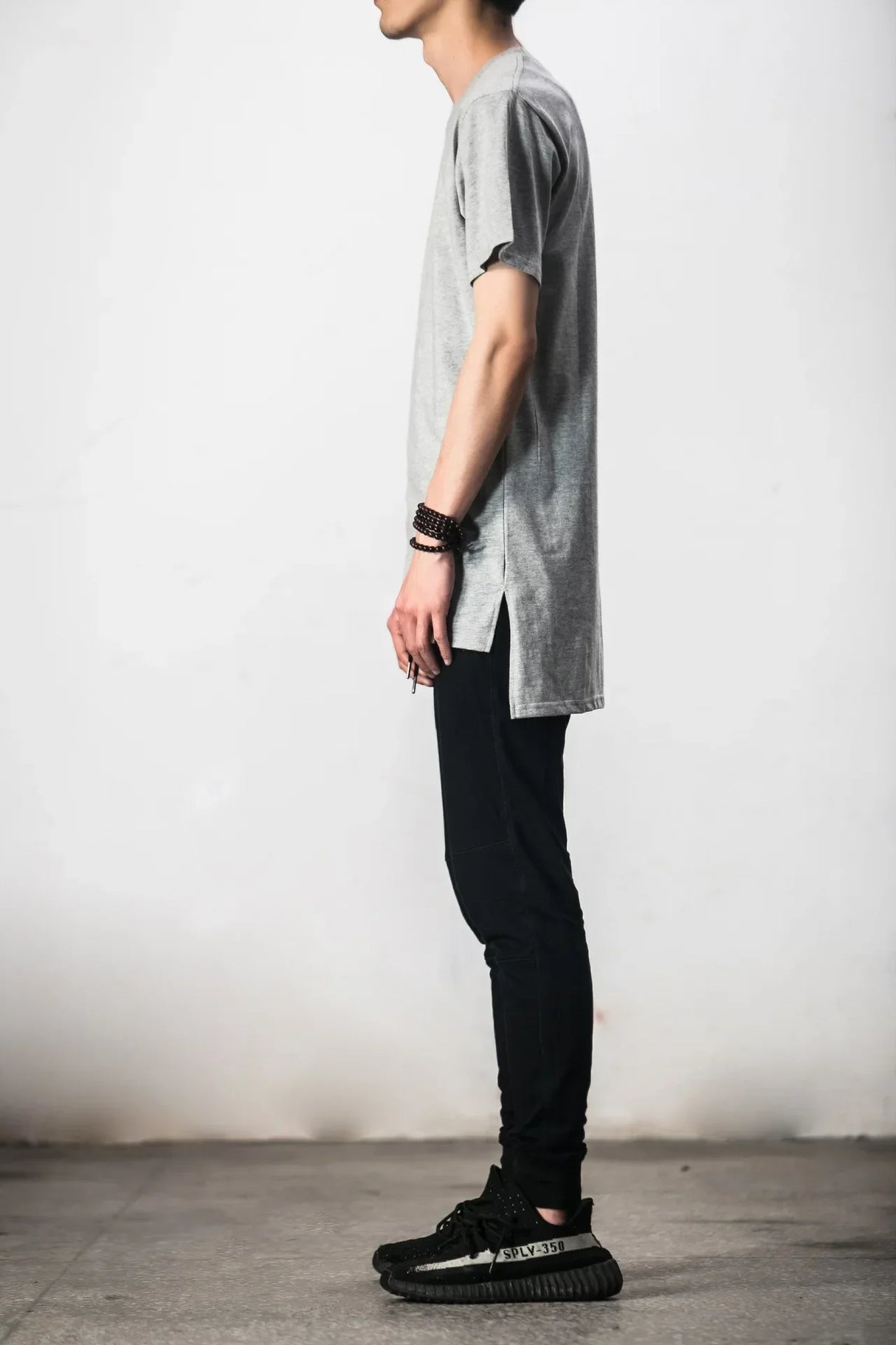Men Long Hem Streetwear Tee