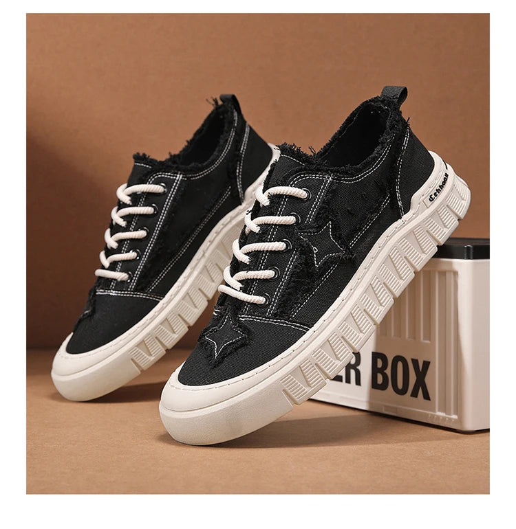 Men’s Canvas Flat Low-Top Shoes