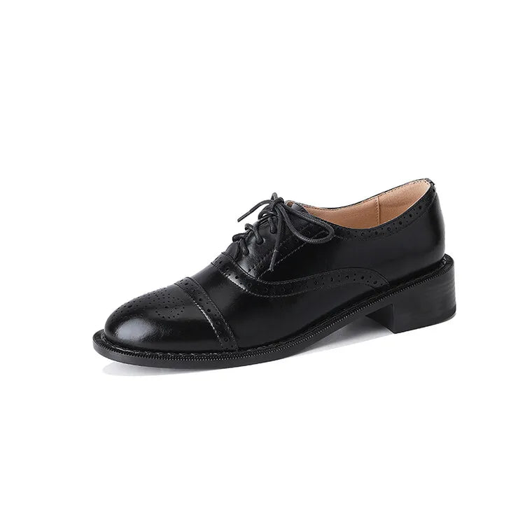 Women Leather Brogues – 2025