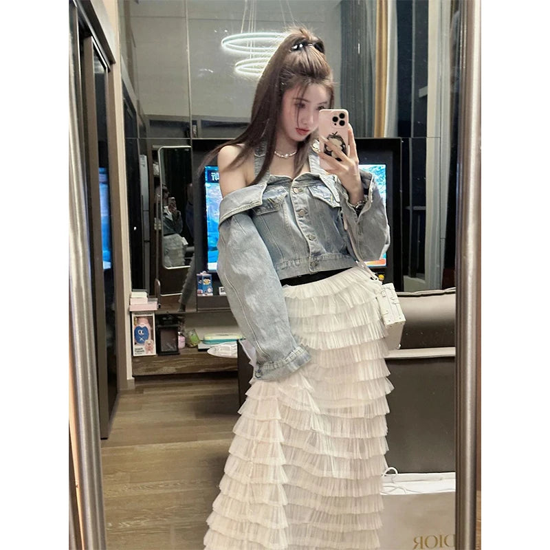 Women’s Vintage Sleeveless Denim Vest Streetwear