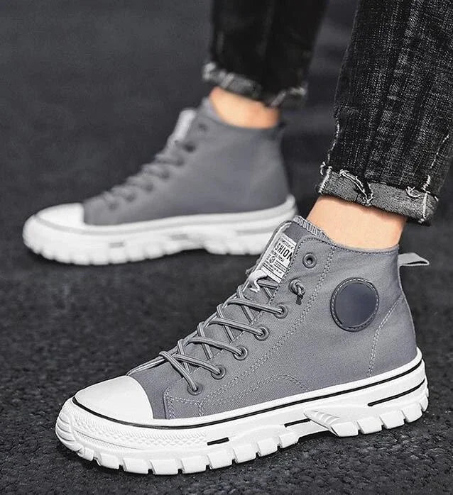 Men’s High-Top Skateboarding Canvas Shoes