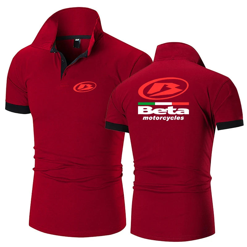 Men Printed Racing Polo Shirt