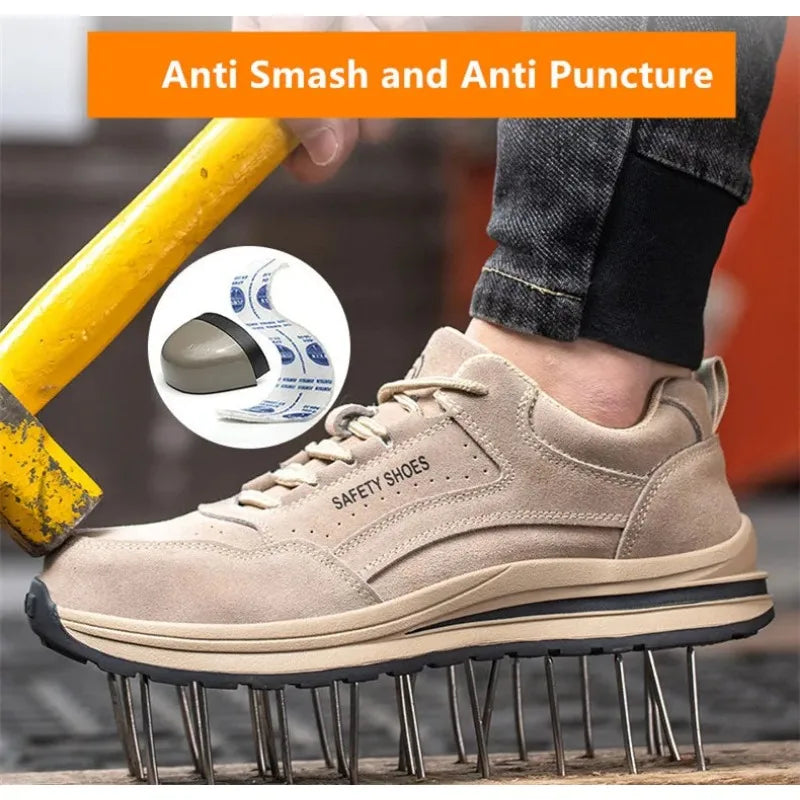 Women Safety Shoes Anti Puncture Work Sneakers