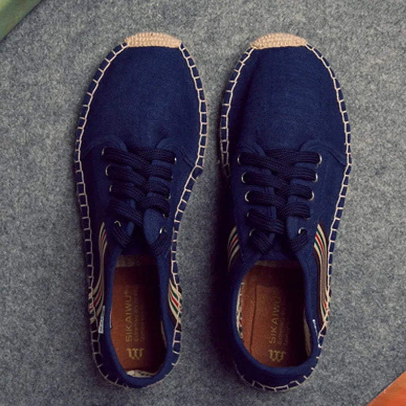 Men’s Luxury Casual Canvas Fisherman Shoes