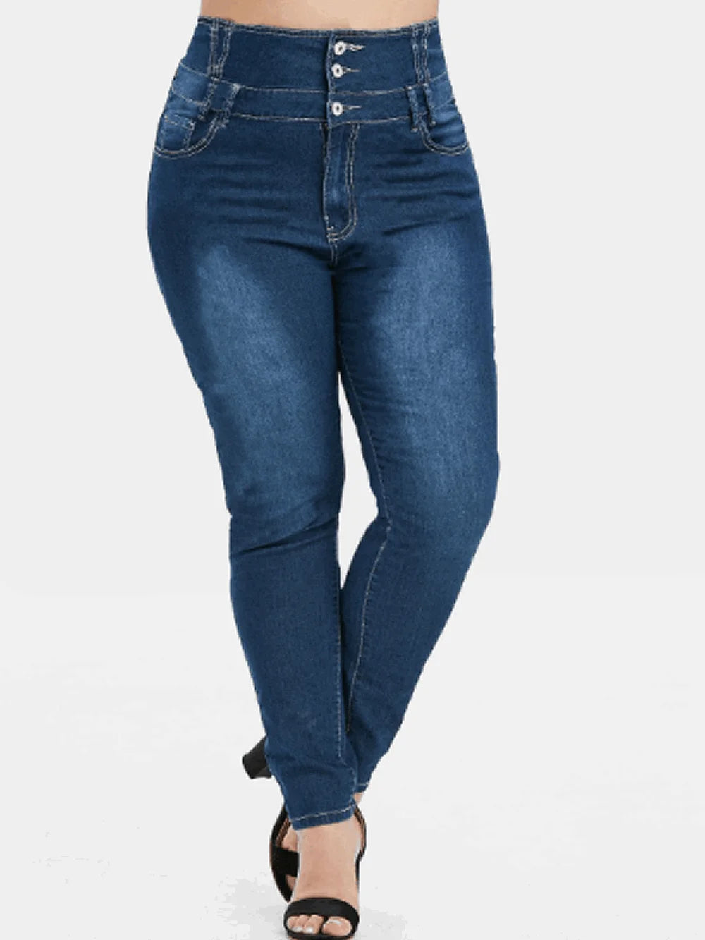 Women's Plus Size High Waist Denim Jeans