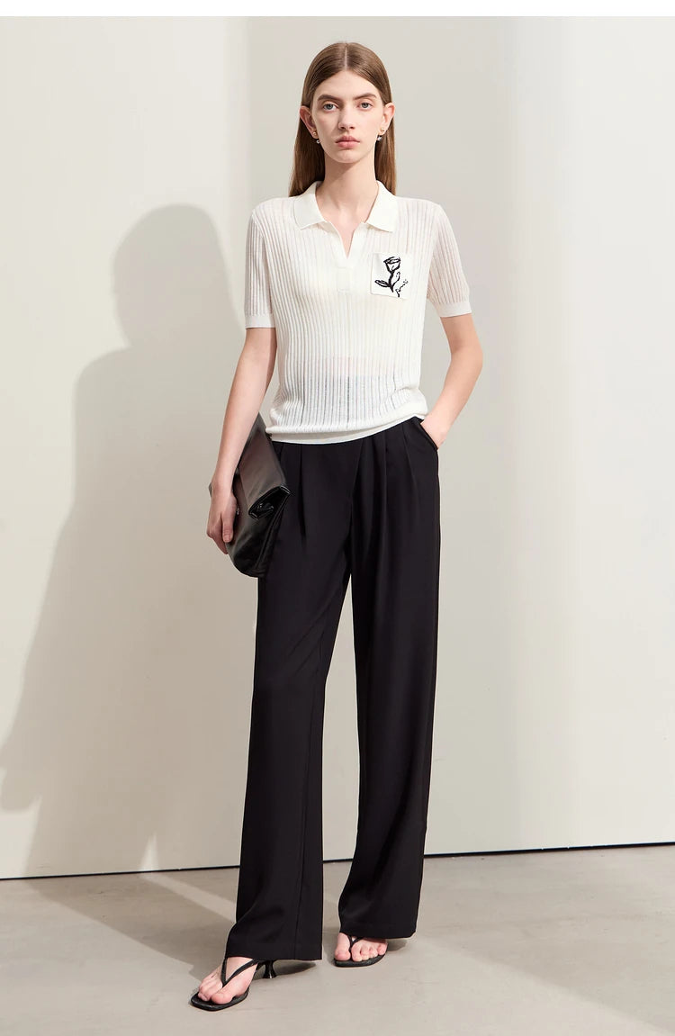 Women's Jacquard Pocket Knit Sweater