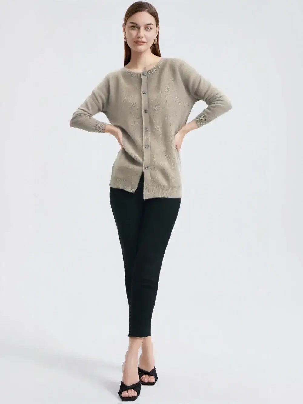 Women Merino Wool Cashmere Cardigan