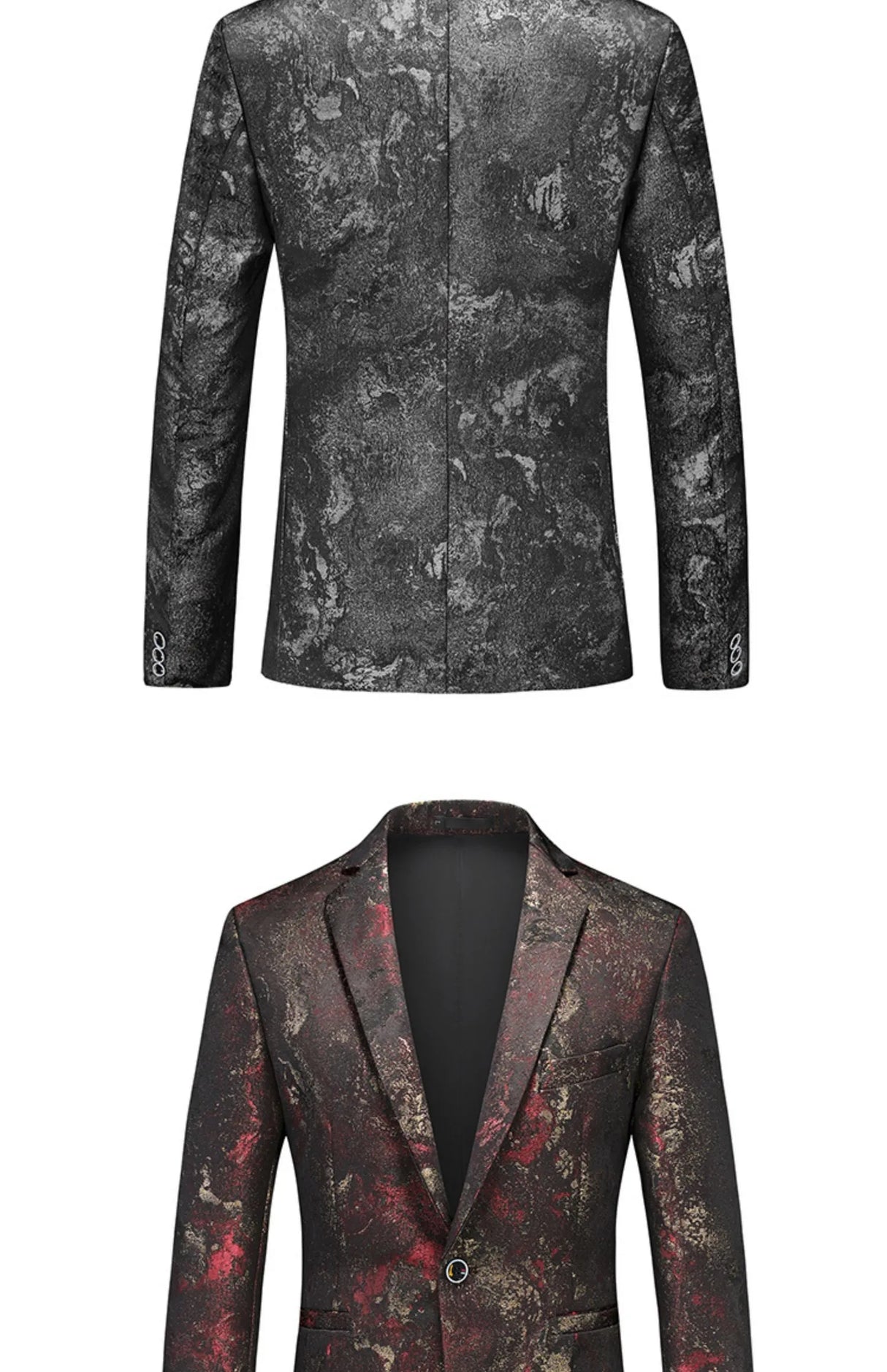 Men's Plus Size Floral Smoking Jacket