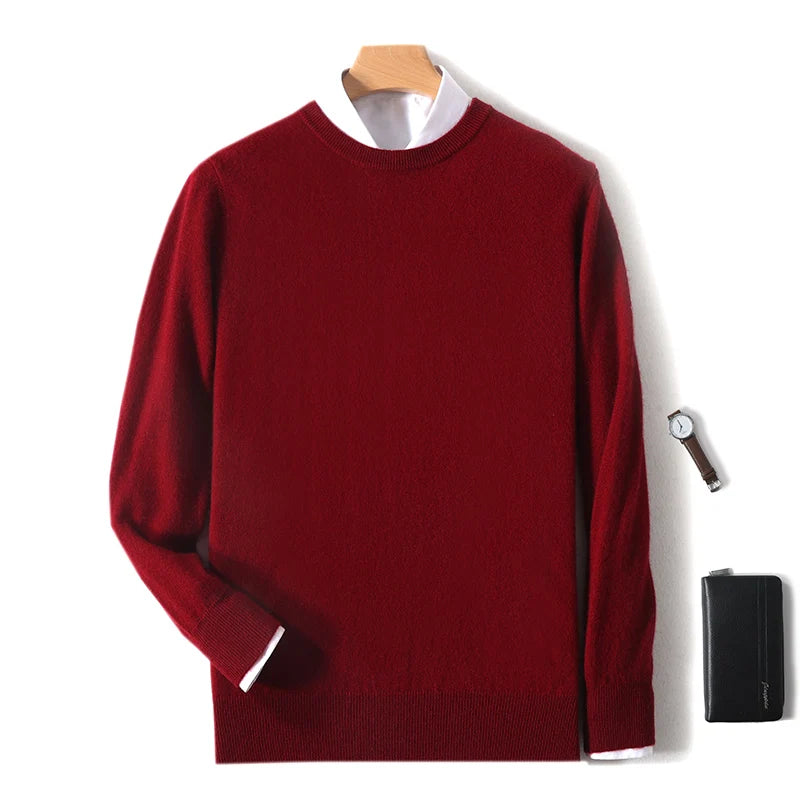 Men's Merino Wool Round Neck Sweater