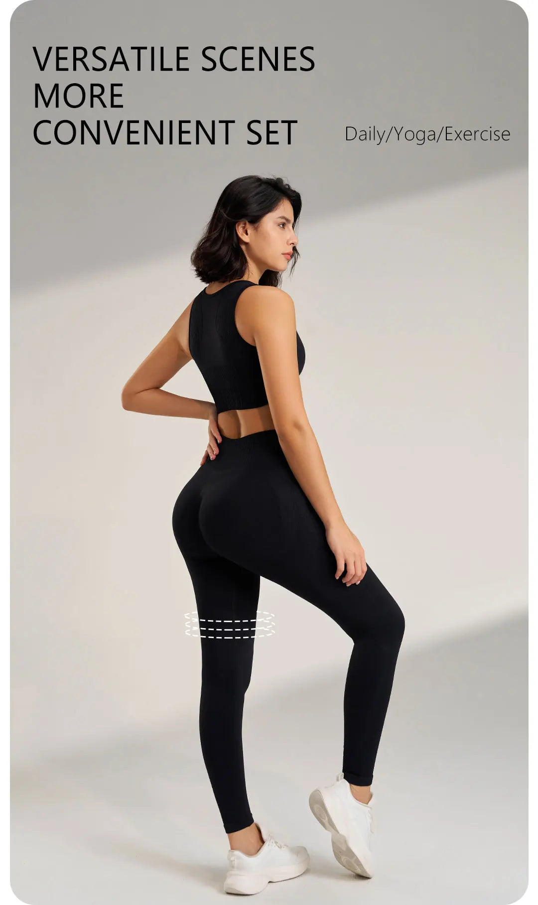 Women High Waist Leggings & Top Set
