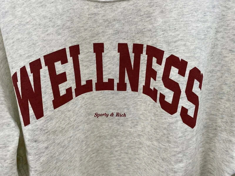 Women Letter Print Sweatshirt Vintage O-Neck Pullover