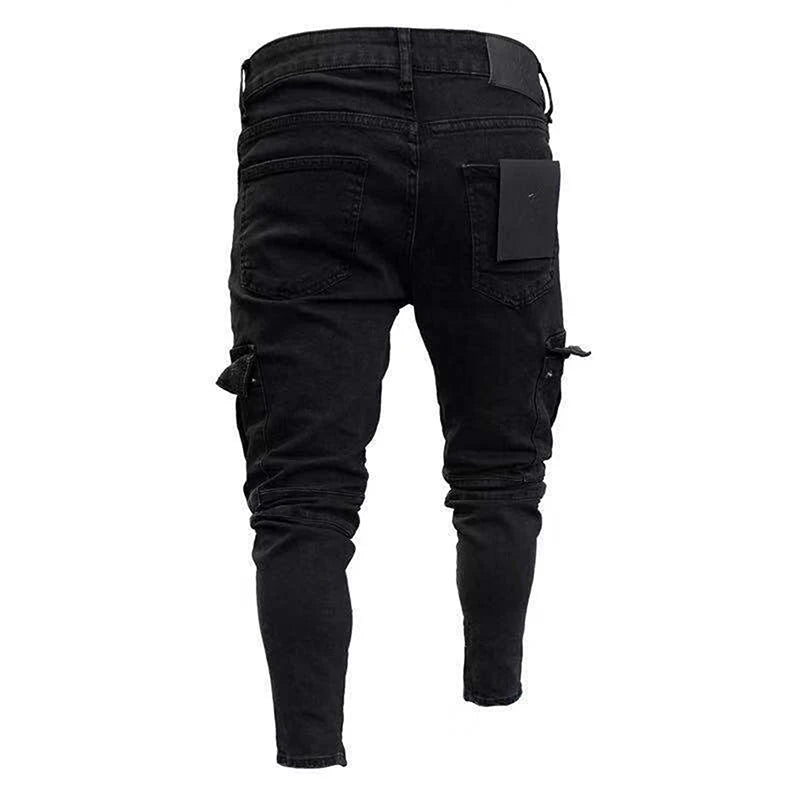Men Cargo Pocket Jeans